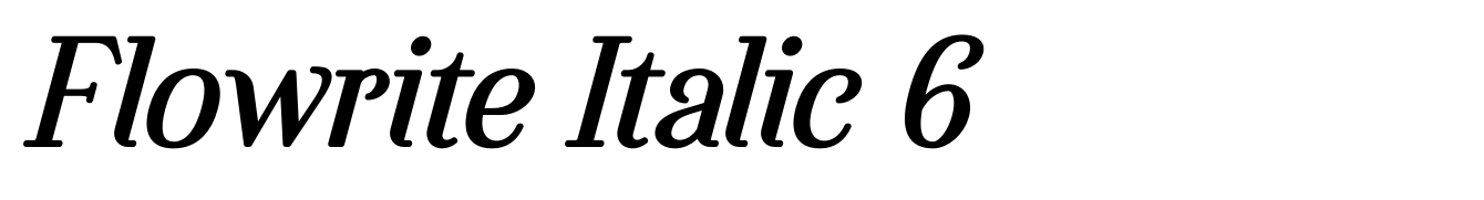 Flowrite Italic 6